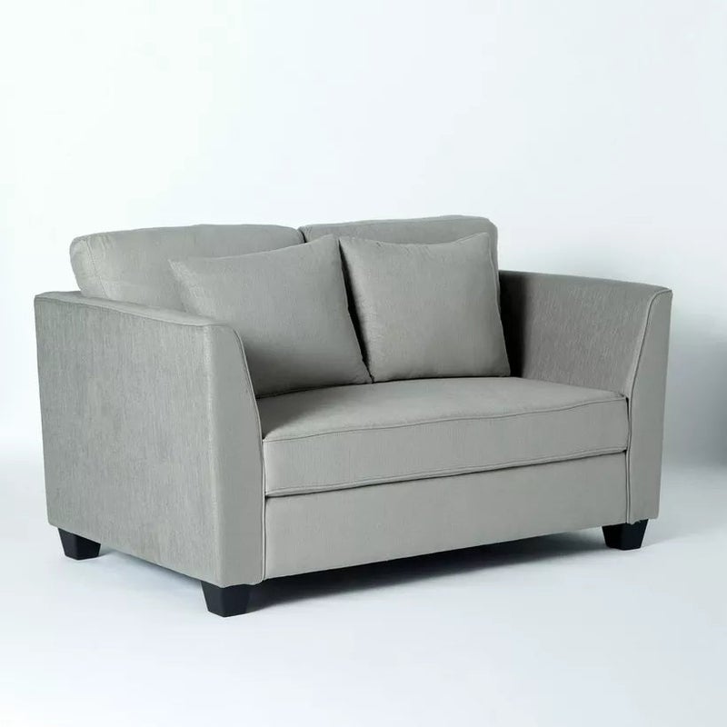 Serena Nest 2-Seater Sofa with Cushions – Modern Fabric Couch, Foam Seating, Wooden Frame